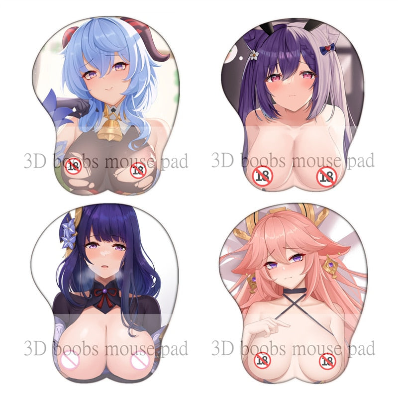 3D Boobs Mousepad | Oppai Ass Tits Mouse Pad | Silicone boobs mousepad