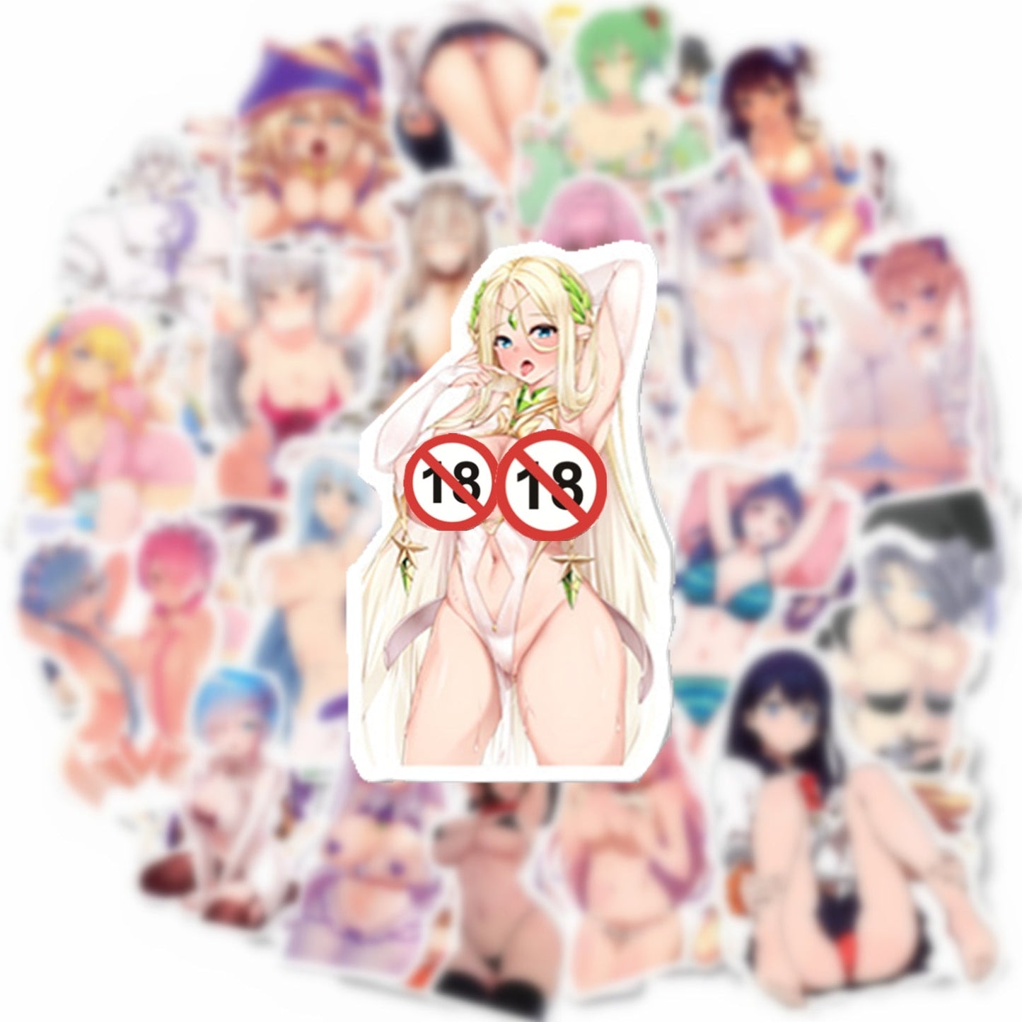 200pcs Hot anime Decal Stickers | Hot girl Waifu stickers Decal Stickers | For  suitcase laptop Car Truck Waterproof Car stickers