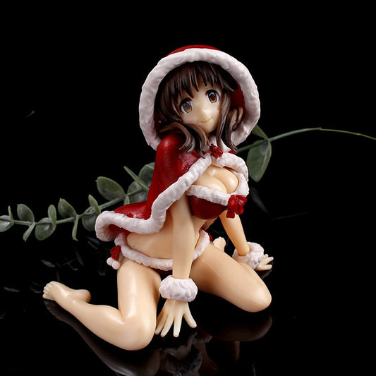 13cm Anime Asuna Soniko Sexy Girl Christmas Cape Bikini Action Figure PVC Collection Model Toy Computer Case Car Kid Gift