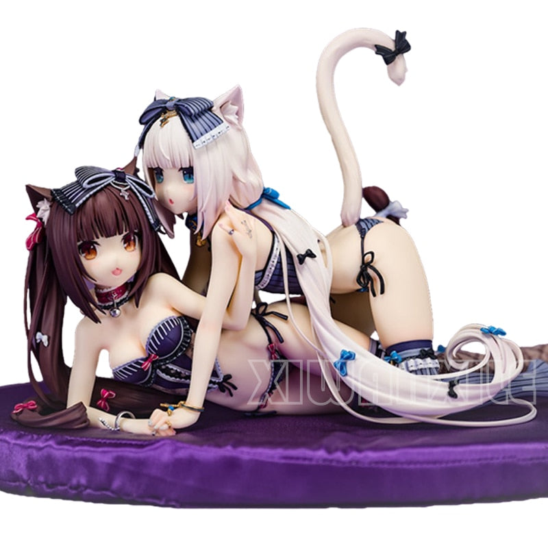 13cm Nekopara Chocola Sexy Anime Figure Nekopara Vanilla Action Figure Vanilla/Chocola Figurine Anime Girl Adult Model Doll Toys