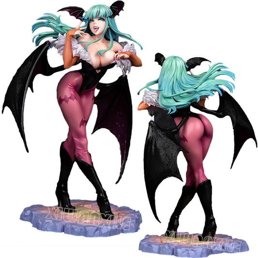 23cm Darkstalkers Bishoujo Morrigan Aensland Sexy Anime Figure Vampire Hunter Action Figure Morrigan Figure Adult Model Doll Toy