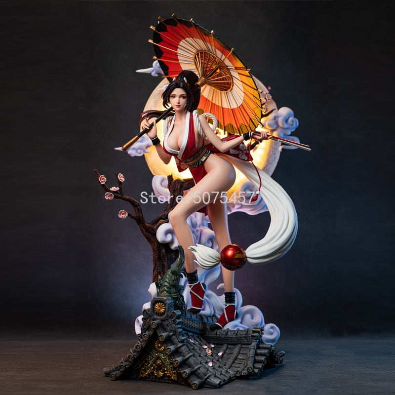 40cm The King of Fighters Mai Shiranui Sexy Anime Figure Street Fighter Chun Li Battle Costume Action Figure Adult Doll Toys