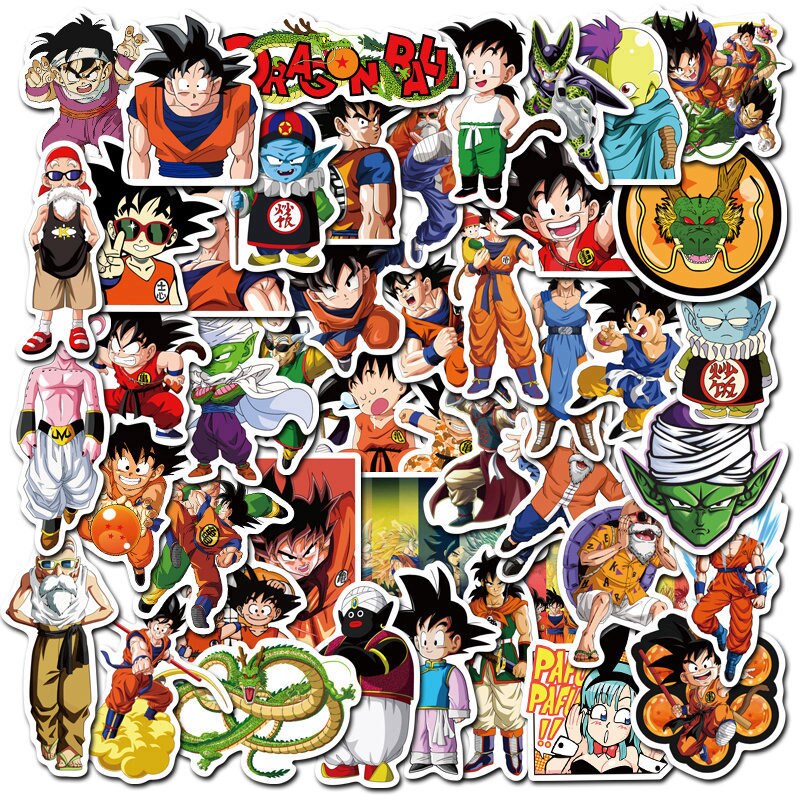 100pcs Anime Dragon Ball Graffiti Stickers | PVC Waterproof Stickers Luggage Laptop Stickers