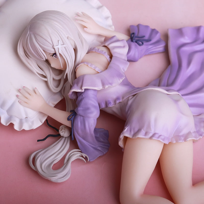 Re:Zero kara Hajimeru Isekai Seikatsu Emilia Puck 1/7 PVC Action Figure Sexy Cut Girl Anime Hentai Model Dolls Gift Toys