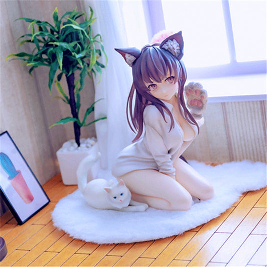 DCTer Catgirl Mia Bishop Rondo Ayaka Chan Skytube Japonais Anime Oreilles De Chat Fille PAction Figure Jouets Statue Collection Modèle Poupée