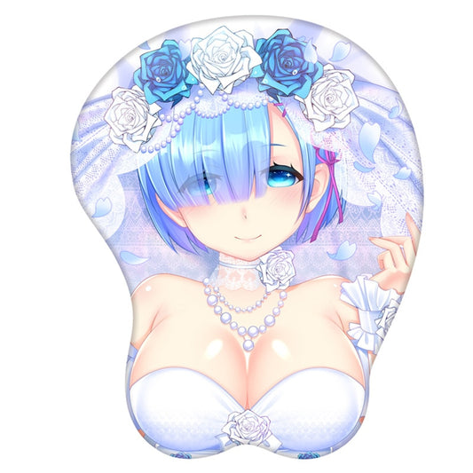 Anime Re:life In A Different World From Zero Mouse Pad Cute Ram Rem 3d Wrist Office Game Silicone Mouse Mat Computer Accessories