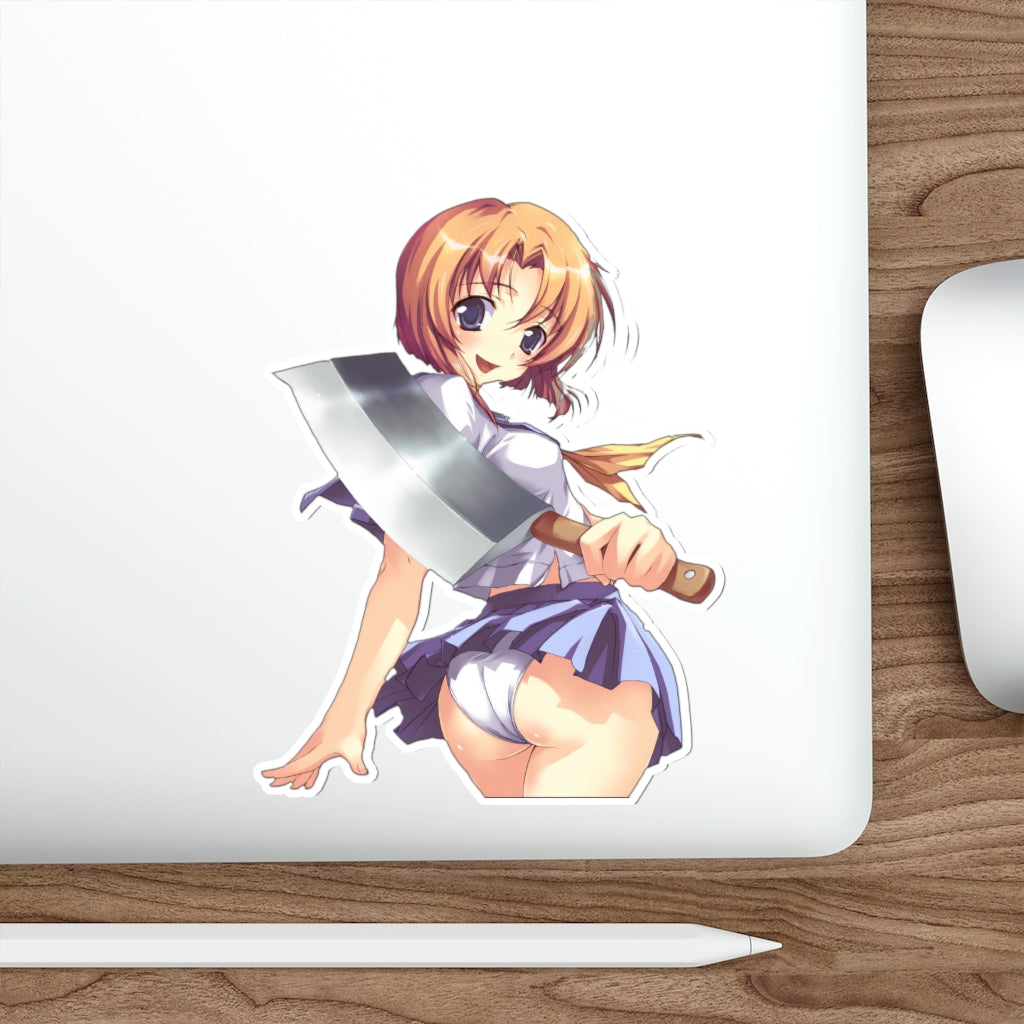 Sexy Panties Ryuuguu Rena Cleaver Higurashi When They Cry Waterproof Sticker - Ecchi Vinyl Decal