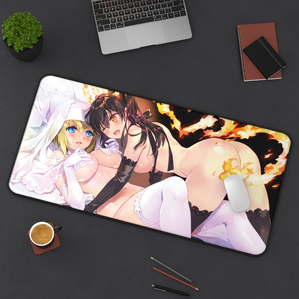 Fire Force Nude Tamaki Kotatsu and Iris Mousepad - Gaming Playmat