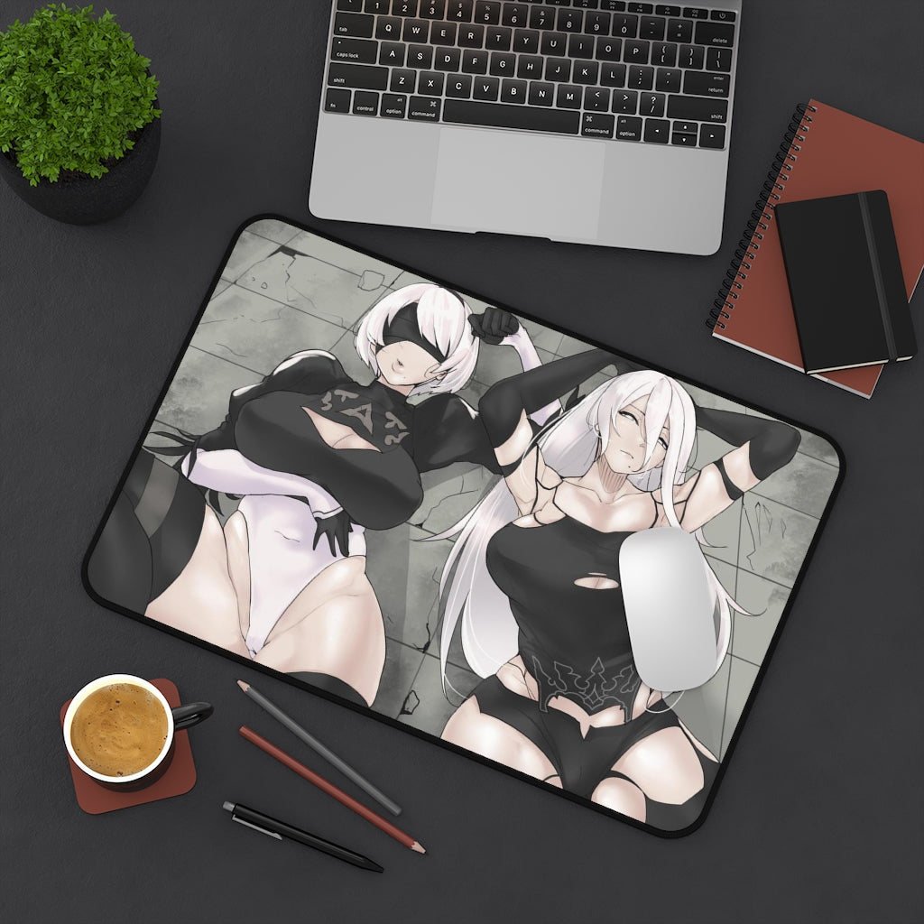 Nier Automata Androids Waifus Mousepad - Large Ecchi Desk Mat - Mouse Pad - Sexy Gaming Playmat