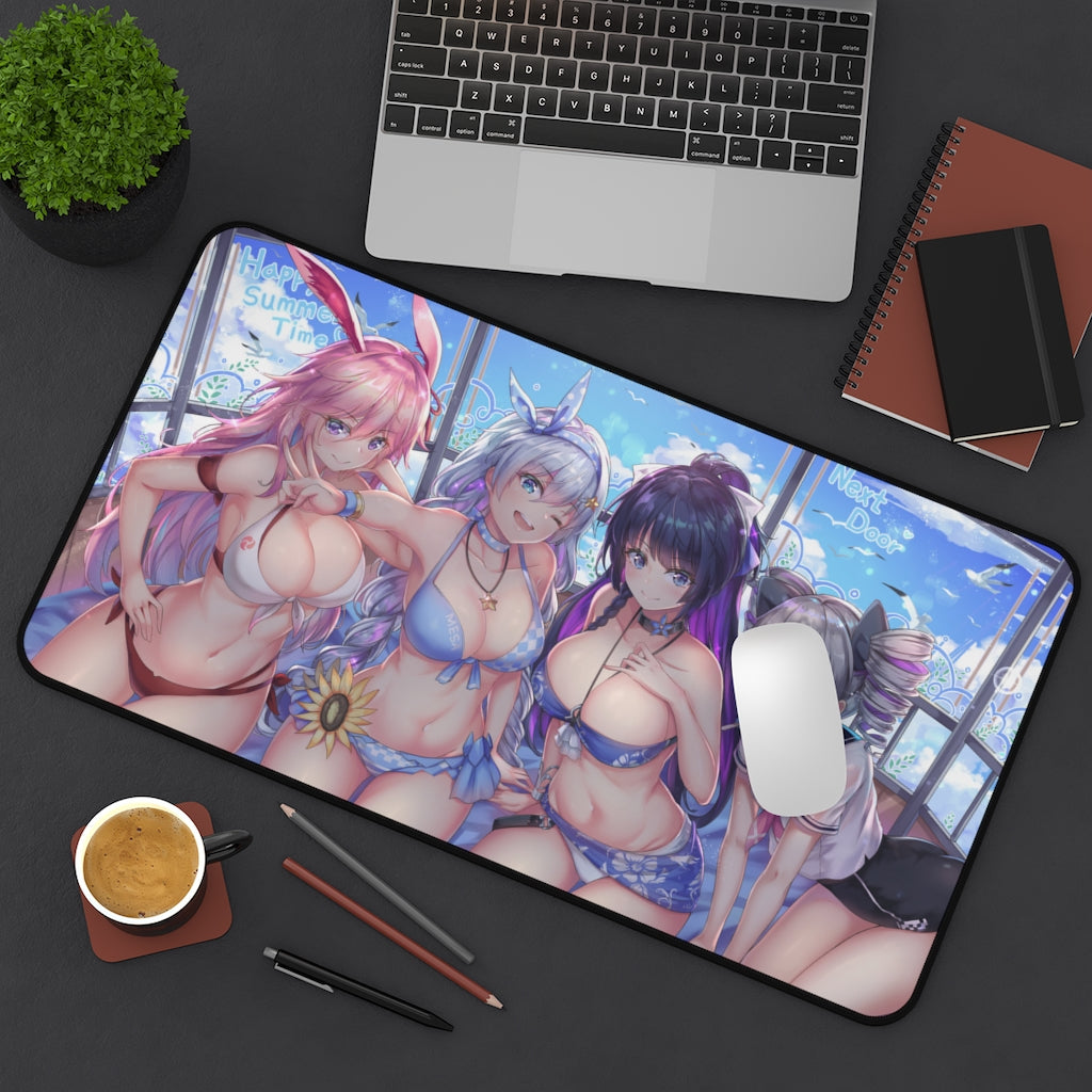 Honkai Impact Sexy Bikini Waifus Gaming Desk Mat - Anime Mousepad - Sexy Girls Playmat