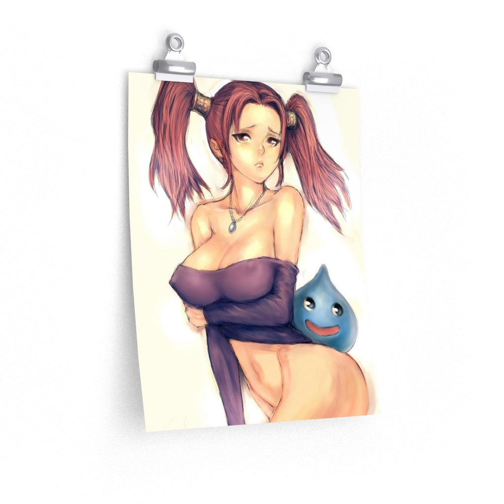 Slime and Jessica Albert Dragon Quest Poster - Lewd Premium Matte Vertical Poster - Adult Wall Art