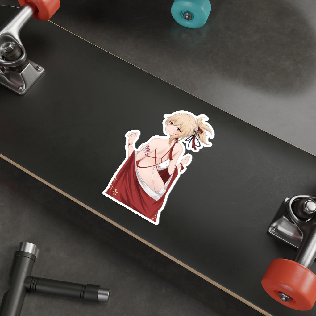 Sexy Nude Back Yoimiya Genshin Impact Waterproof Sticker - Ecchi Vinyl Decal