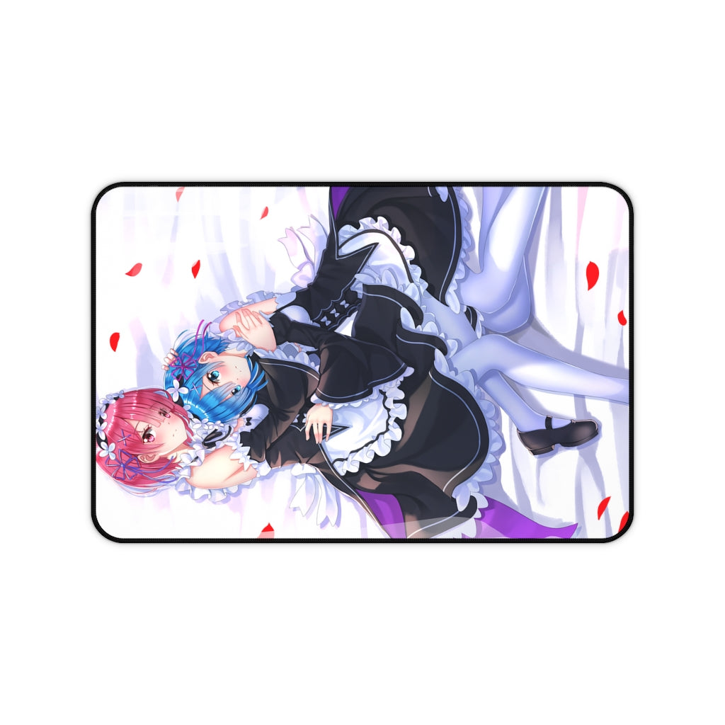 Re Zero Sexy Mousepad - Rem And Ram Anime Desk Mat - Ecchi Playmat