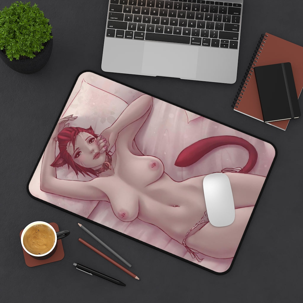 Avatar Final Fantasy 14 Nude Titties Desk Mat - Non Slip Mousepad