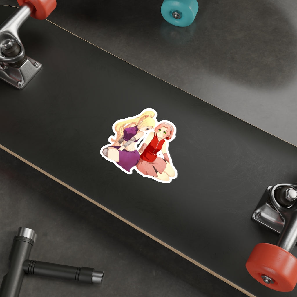 Sakura and Ino Naruto Waifus Waterproof Sticker - Ecchi Vinyl Decal