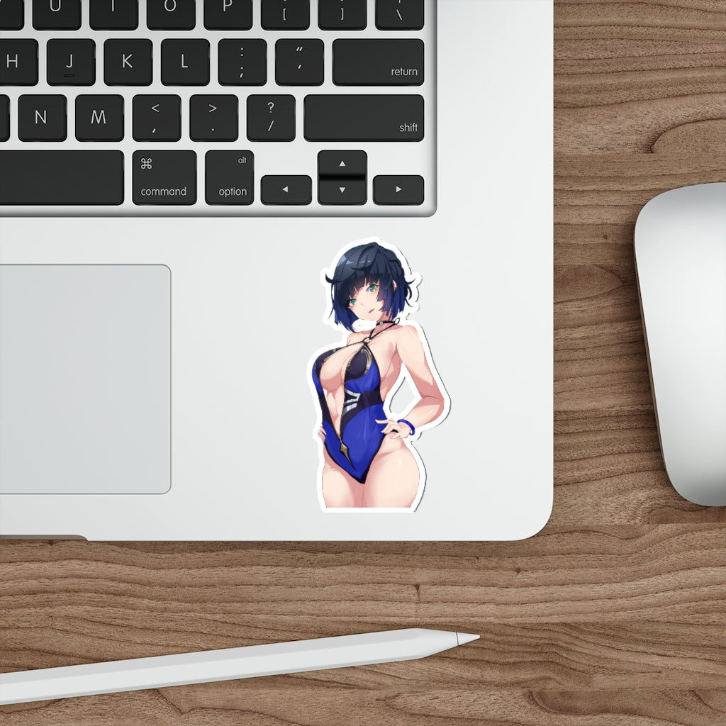 Sexy Swimsuit Yelan Genshin Impact Waterproof Sticker - Ecchi Vinyl Decal