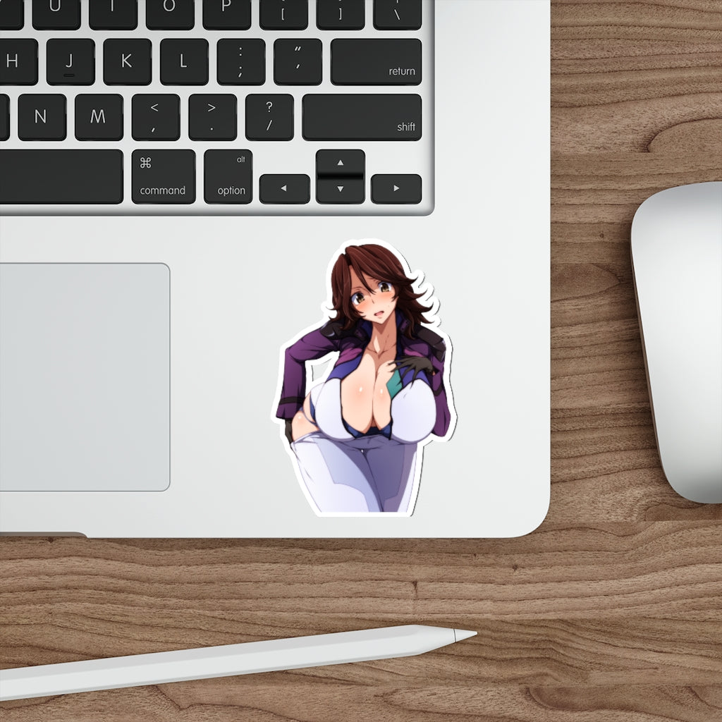 Gundam Sumeragi Lee Noriega Big Boobs Waterproof Sticker - Ecchi Vinyl Decal - Lewd Anime Sticker