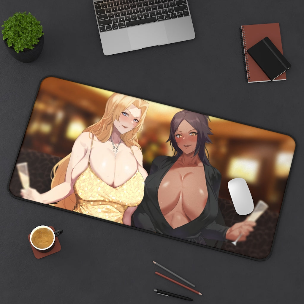 Yoruichi and Rangiku Bleach Anime Busty Waifus Mousepad - Gaming Playmat