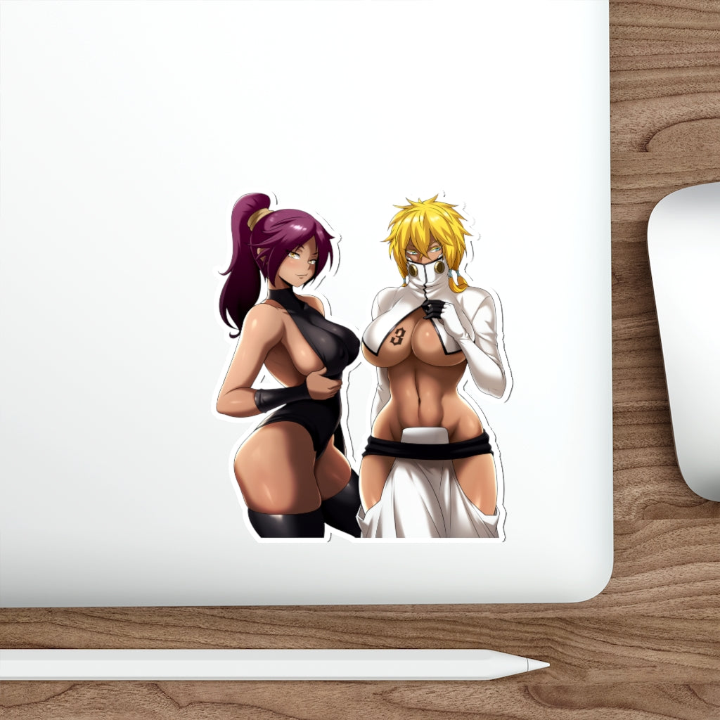 Big Boobs Yoruichi and Harribel Bleach Waterproof Sticker - Ecchi Vinyl Decal