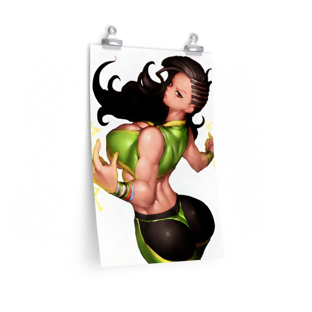 Laura Matsuda Street Fighter Poster - Lewd Premium Matte Vertical Poster - Adult Wall Art