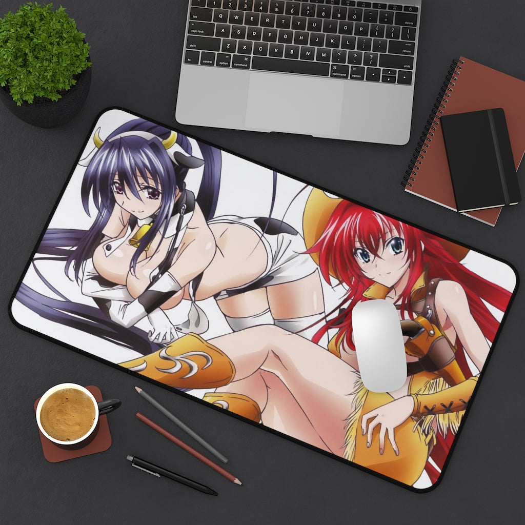 High School Dxd Sexy Mousepad - Cowboyrias Gremory And Cow Girl Akeno Himejima Ecchi Desk Mat - Highschool Dxd Playmat