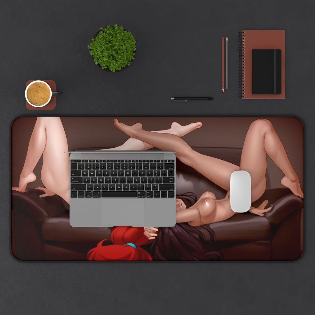 Ariel and Jasmine Disney Hentai Desk Mat - Non Slip Mousepad