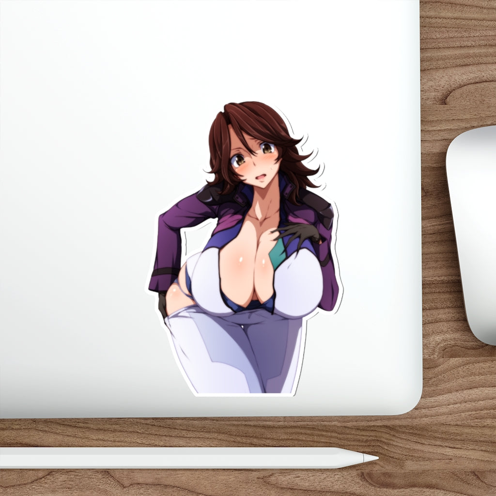 Gundam Sumeragi Lee Noriega Big Boobs Waterproof Sticker - Ecchi Vinyl Decal - Lewd Anime Sticker