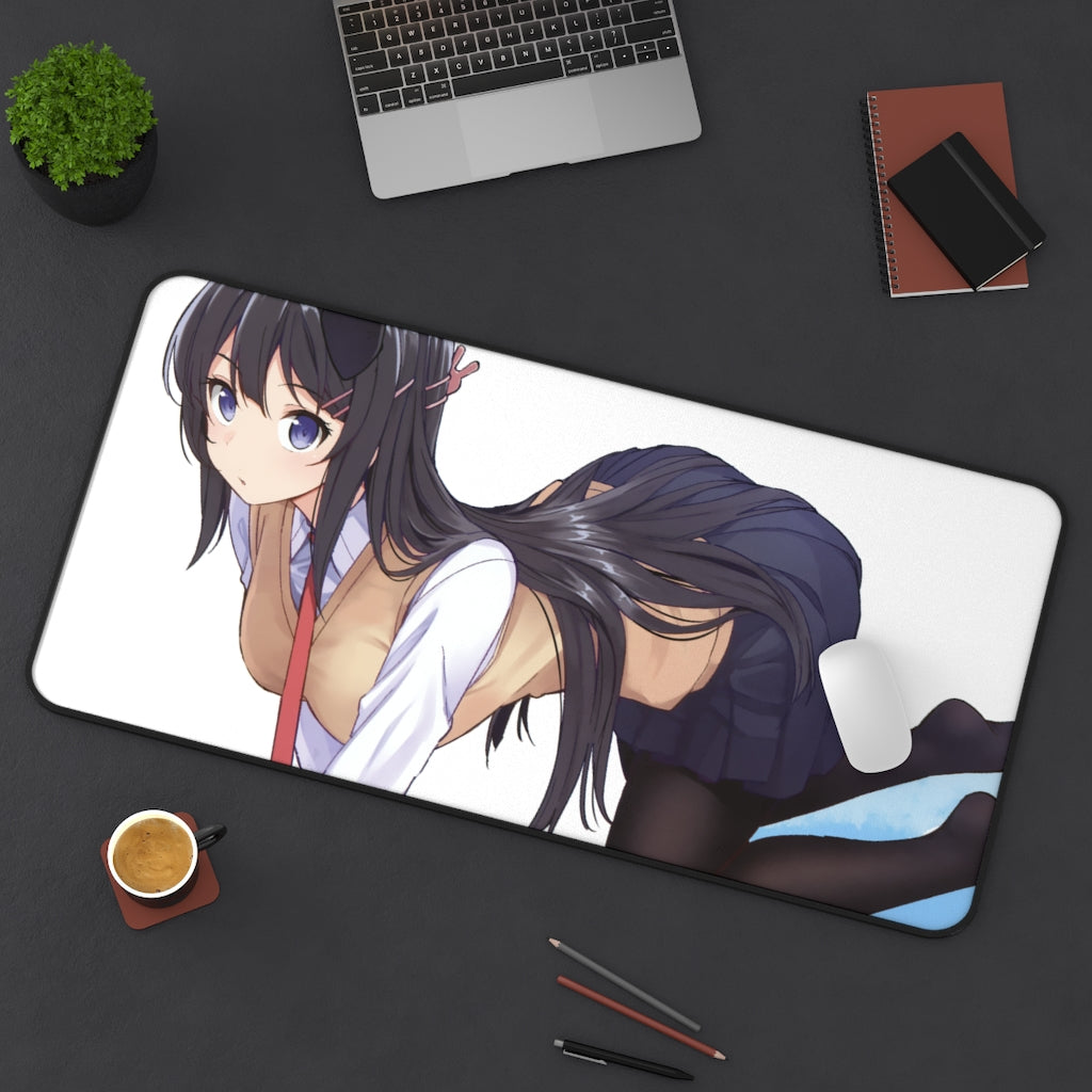 Mai Sakurajima School Girl Mousepad - Rascal Does Not Dream Of Bunny Girl Senpai Desk Mat