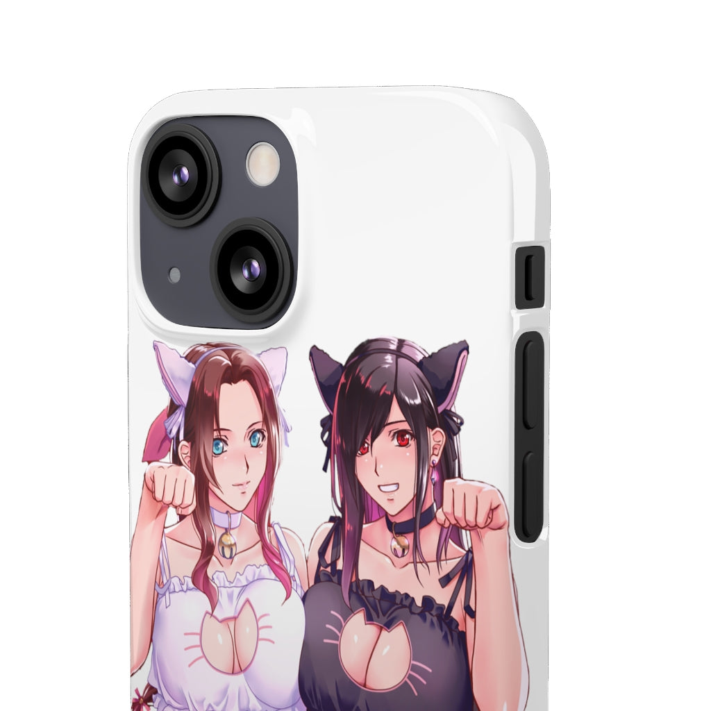 Tifa and Aerith Anime Phone Case - Final Fantasy Kawaii Aesthetic Snap Case