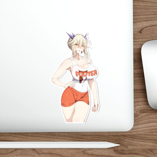 Hooters Sexy Artoria Pendragon Lancer Fate Grand Order Ecchi Vinyl Decal - Waterproof Sticker