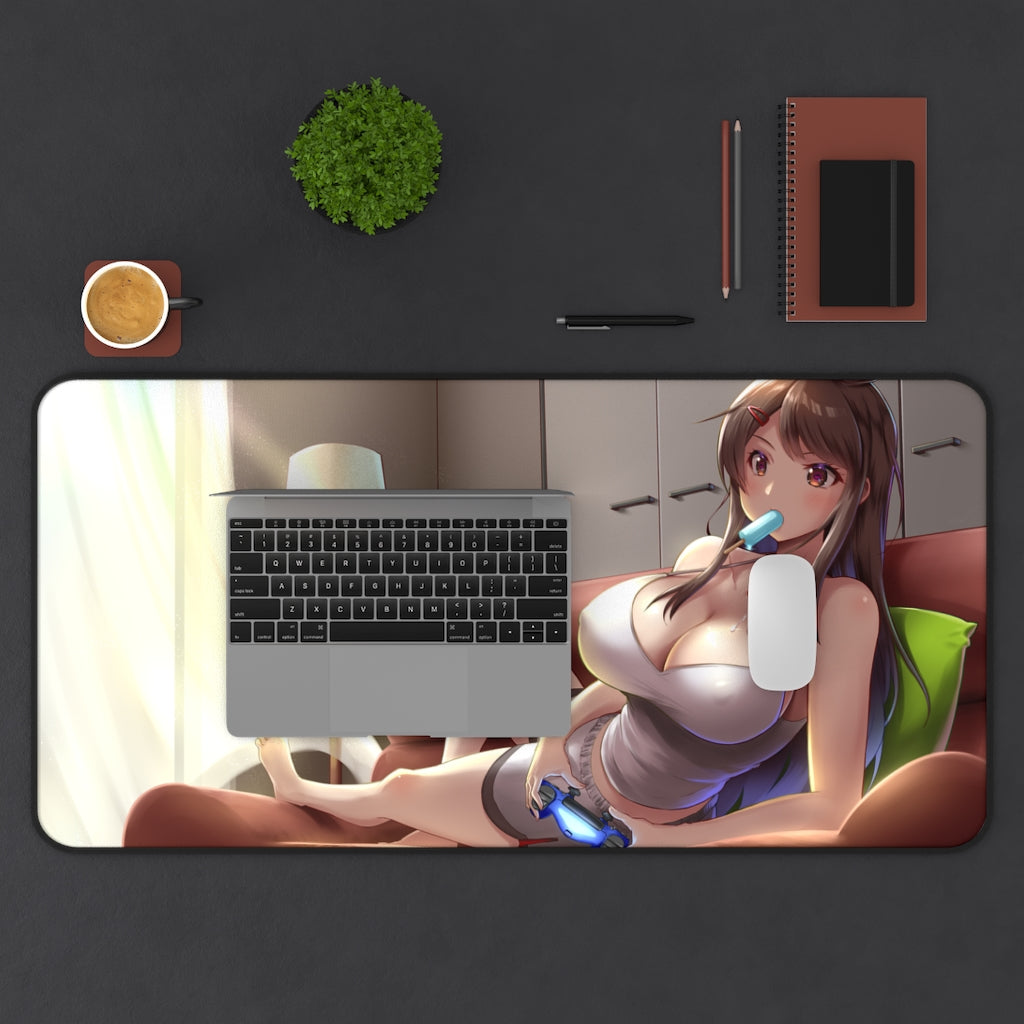 Gamer Girl Waifu Mousepad - Anime Desk Mat - MTG Playmat