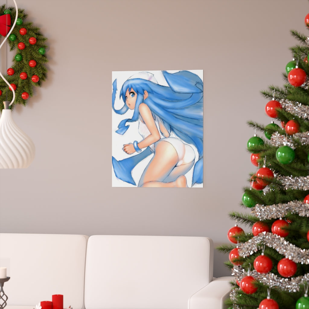 Ikamusume Shinryaku Ikamusume Poster - Lewd Premium Matte Vertical Poster - Adult Wall Art