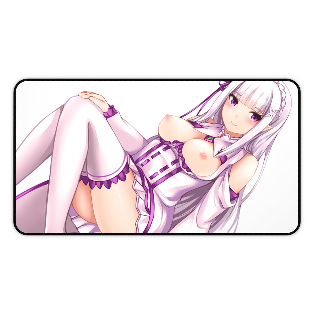 Re Zero Sexy Mousepad - Nude Anime Tits Emilia Desk Mat - Ecchi Playmat