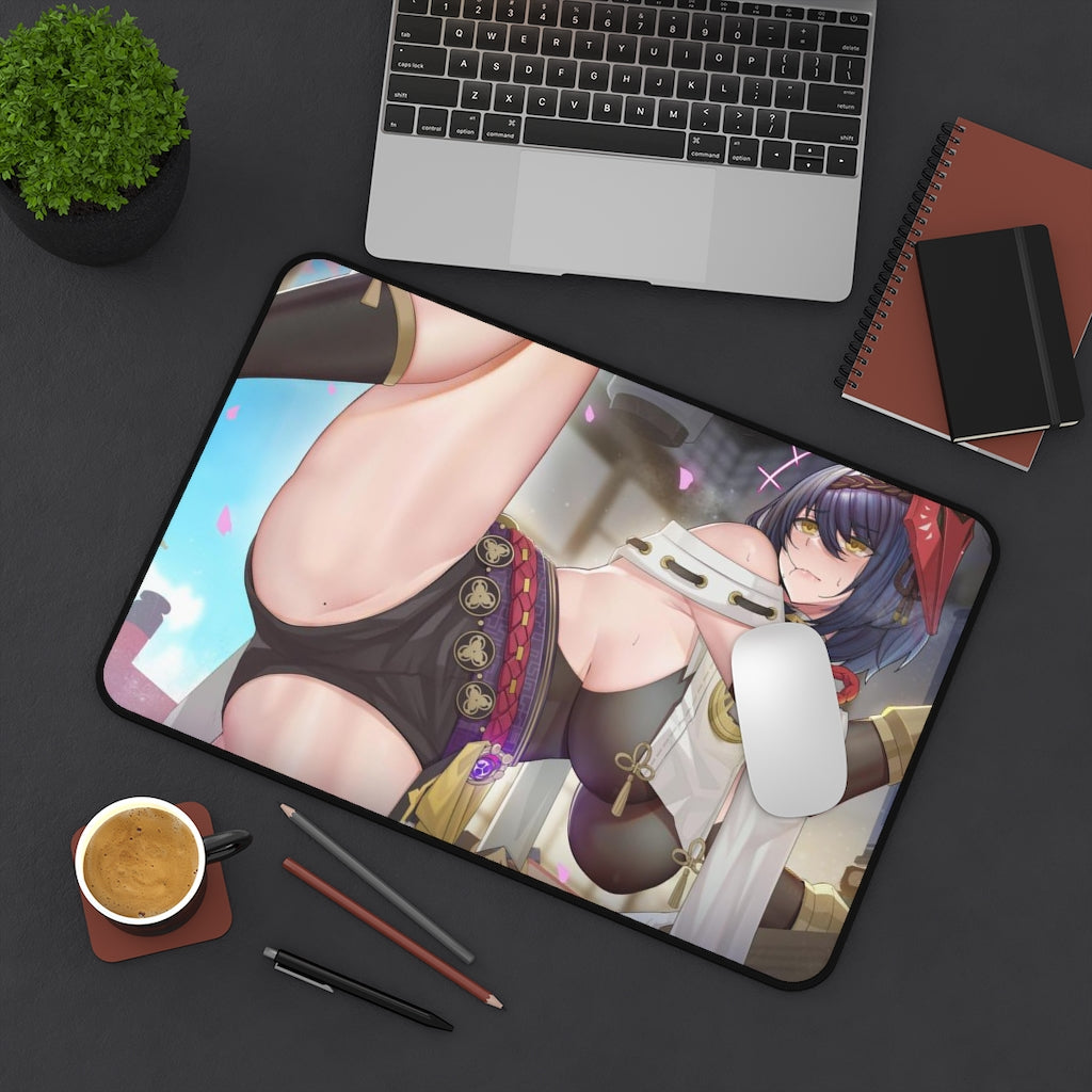 Sexy Kujou Sara Genshin Impact Desk Mat - Non Slip Mousepad