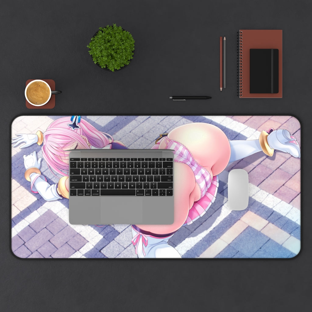 Aigan Tenshi Cheery Pink Big Butt Desk Mat - Non Slip Mousepad