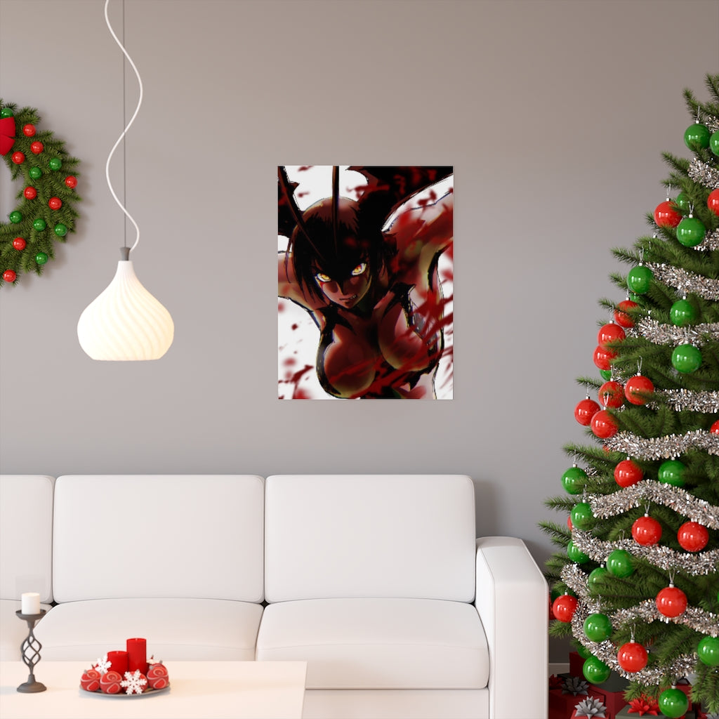 Big Boobs Devilman Lady Poster - Lewd Premium Matte Vertical Poster - Adult Wall Art