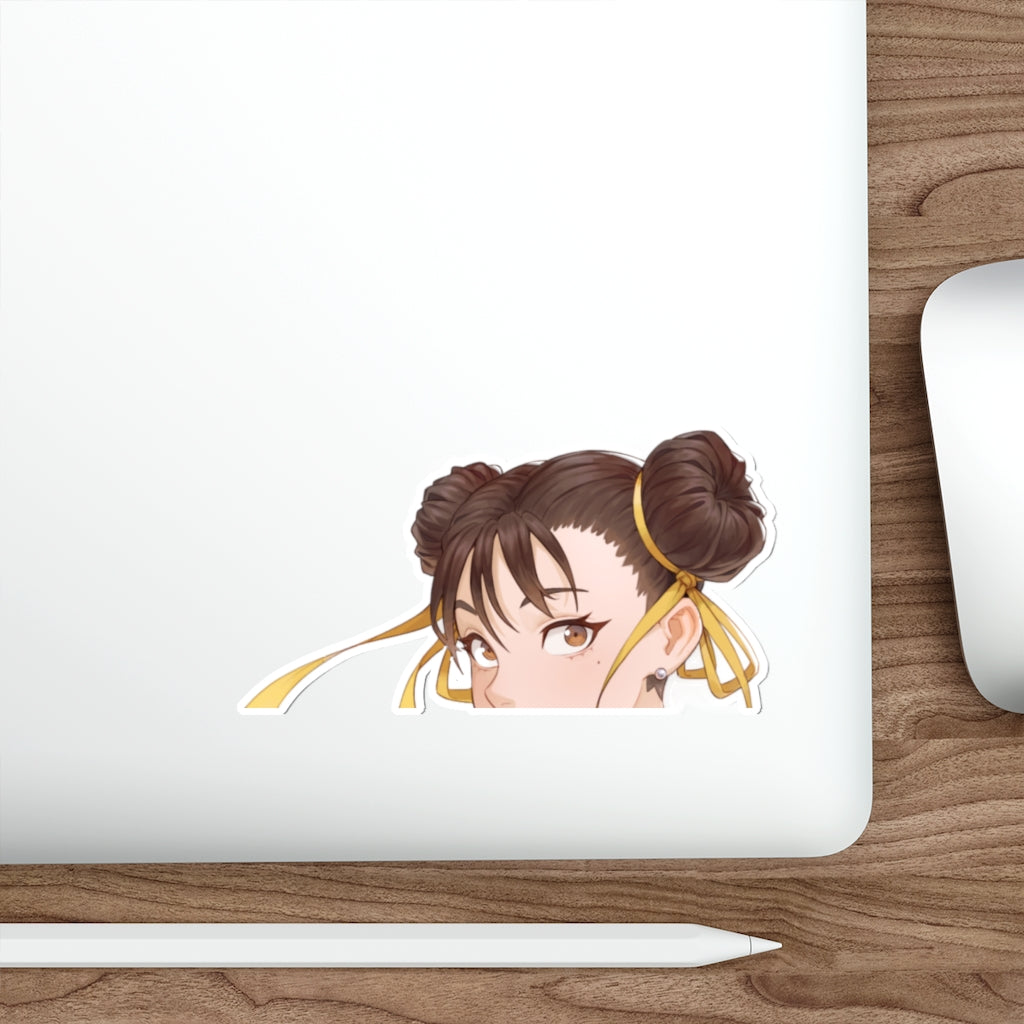 Chun Li Peeker Sticker - Anime Peeker Car Decal