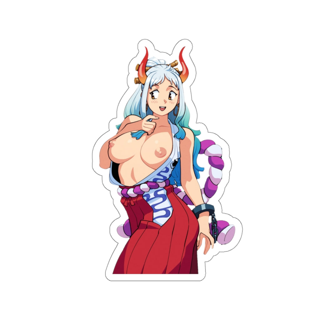 Topless Yamato One Piece Waterproof Sticker - Ecchi Vinyl Decal