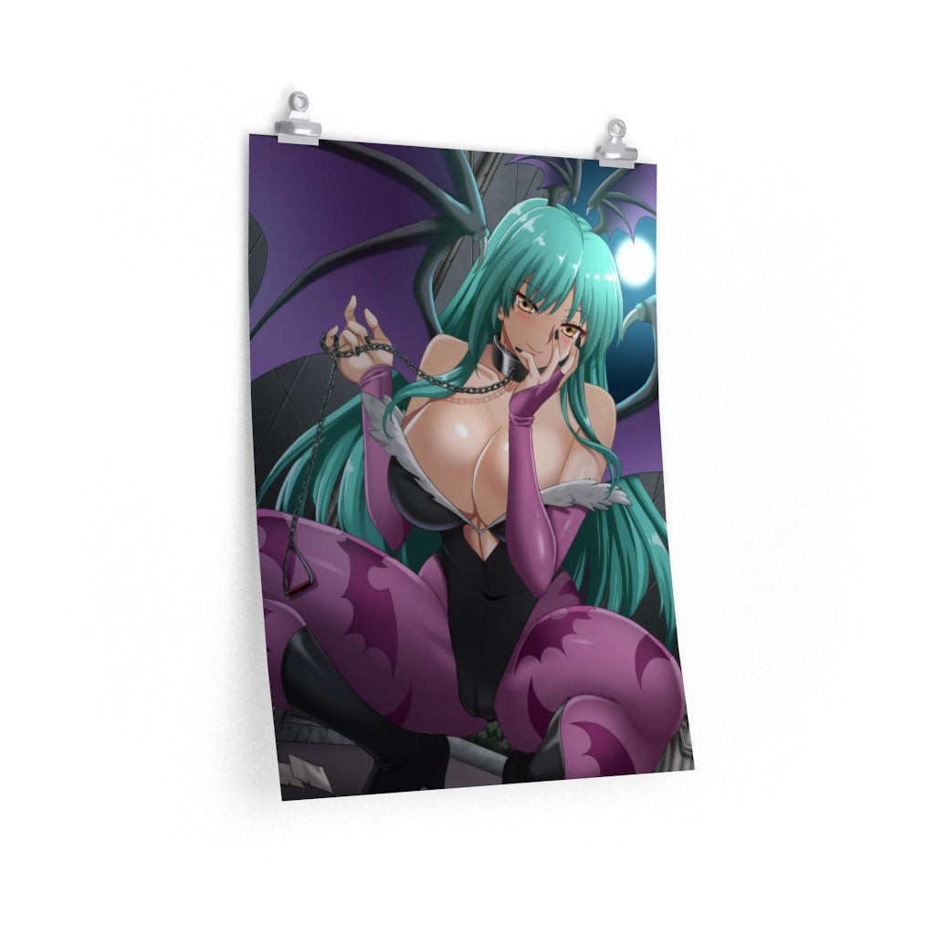 Sexy Morrigan Aensland Darkstalkers Poster - Lewd Premium Matte Vertical Poster - Adult Wall Art