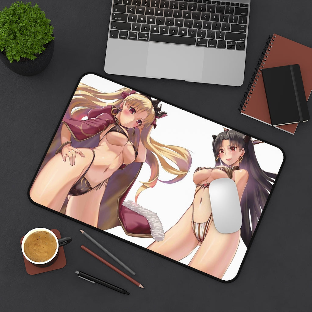 Fate Grand Order Sexy Mousepad - Ereshkigal And Ishtar Ecchi Desk Mat - Gaming Playmat