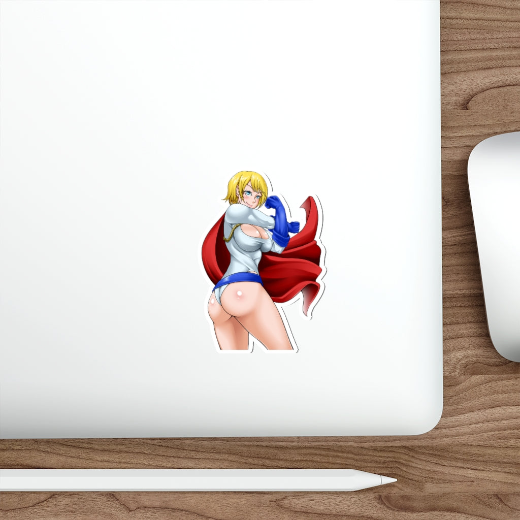 Power Girl Stretch Waterproof Sticker - Ecchi Vinyl Decal