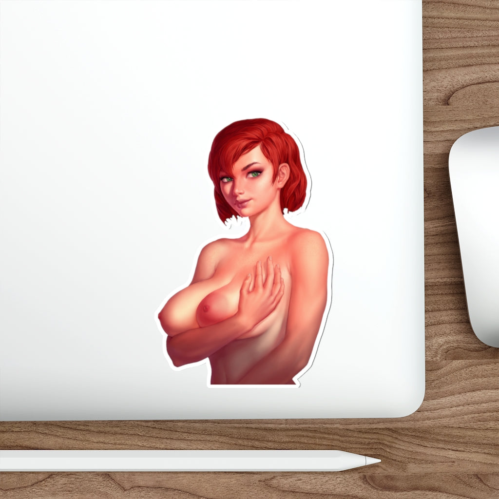 Nude Tits Commander Shepard Mass Effect FemShep Waterproof Sticker - Ecchi Vinyl Decal