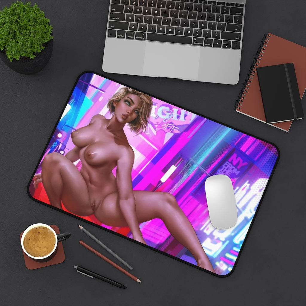 Hentai Nude Spider Gwen Stacy Desk Mat - Lewd Mousepad - Comic Book Girl Playmat