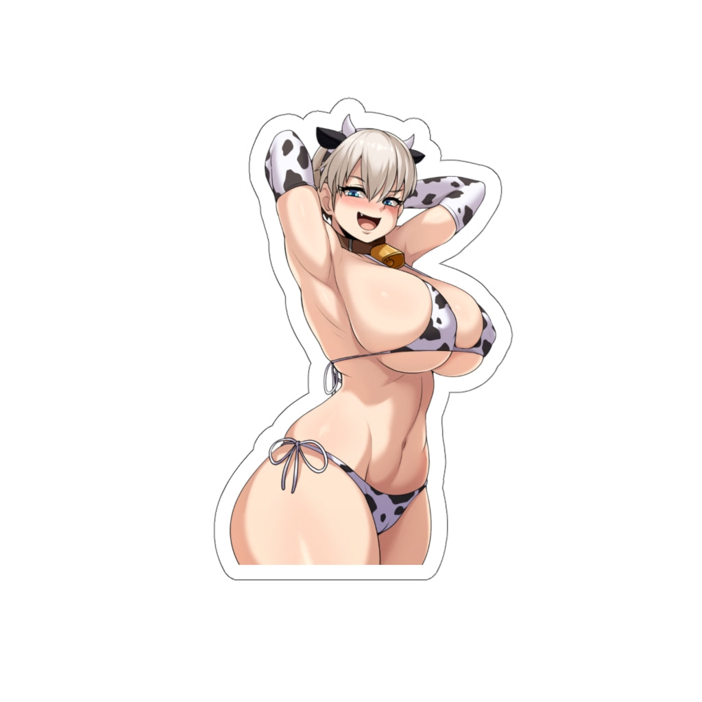 Uzaki Chan Cow Girl Waterproof Sticker - Ecchi Vinyl Decal