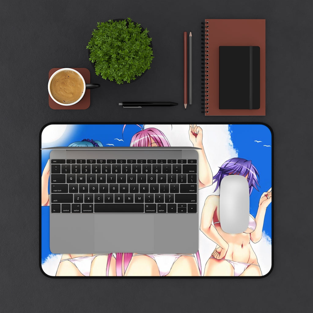 Rosario + Vampire Sexy Bikini Waifus Desk Mat - Non Slip Mousepad