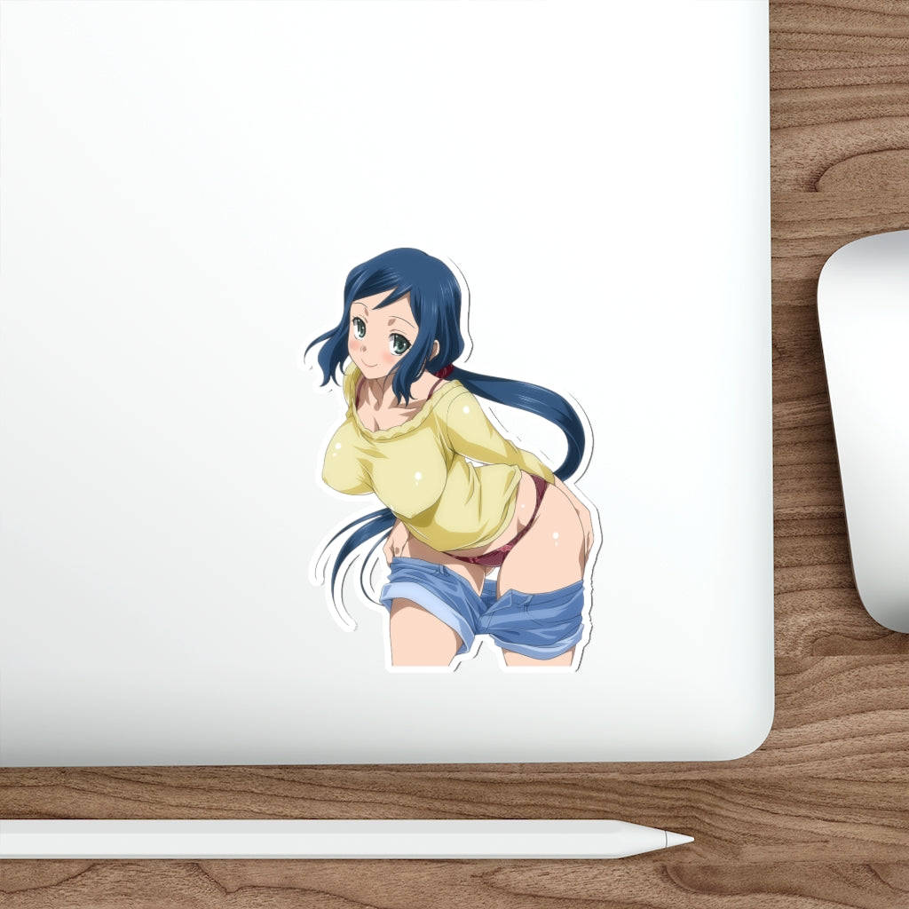 Gundam Rinko Iori Undressing Waterproof Sticker - Ecchi Vinyl Decal - Lewd Anime Sticker