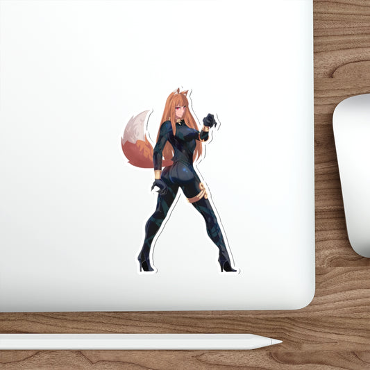 Black Panther Kitsune Waterproof Sticker - Ecchi Vinyl Decal