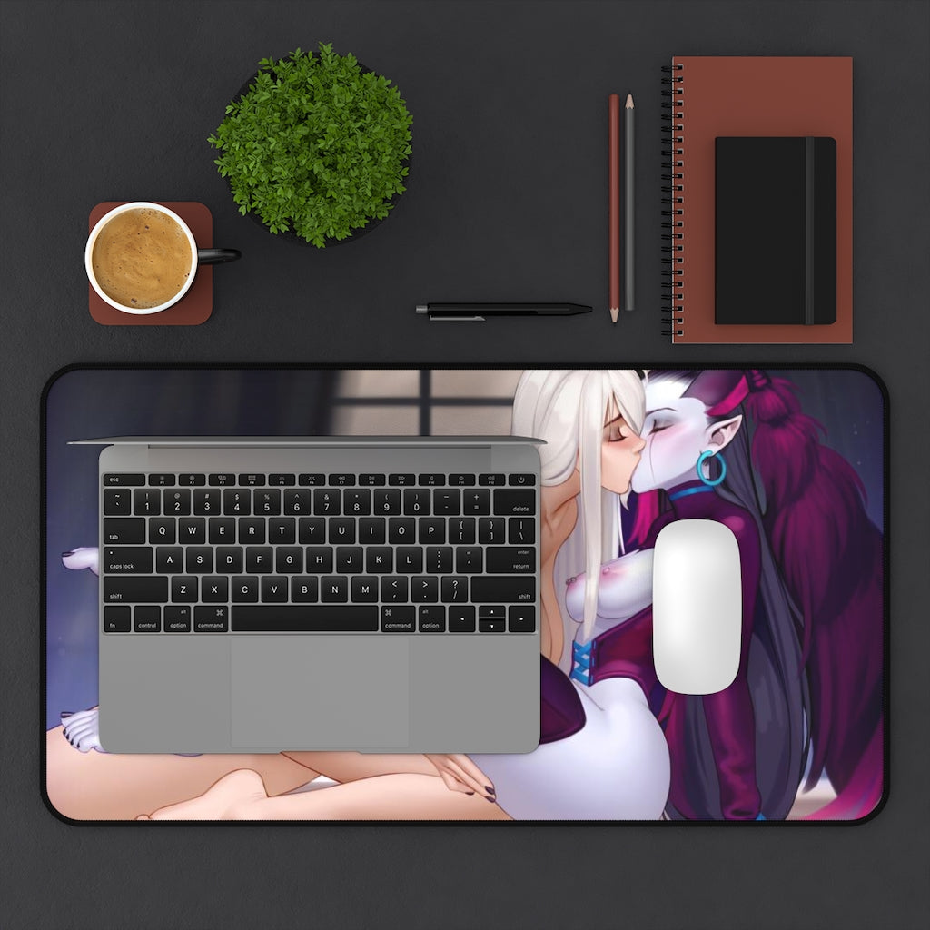 Final Fantasy 14 Nude Hentai Yuri Angelise Reiter and Avatar Mousepad - Gaming Playmat