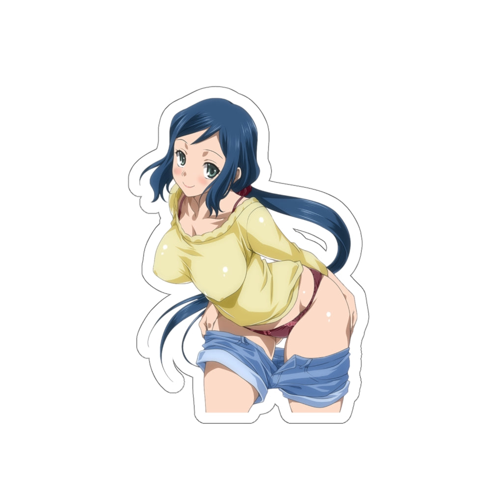 Gundam Rinko Iori Undressing Waterproof Sticker - Ecchi Vinyl Decal - Lewd Anime Sticker