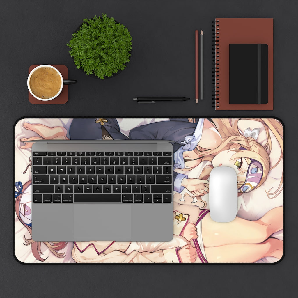 Atelier Ryza Sexy Mousepad - Sleepover Klaudia Valentz and Reisalin Stout Ecchi Desk Mat - Kawaii Gaming Playmat